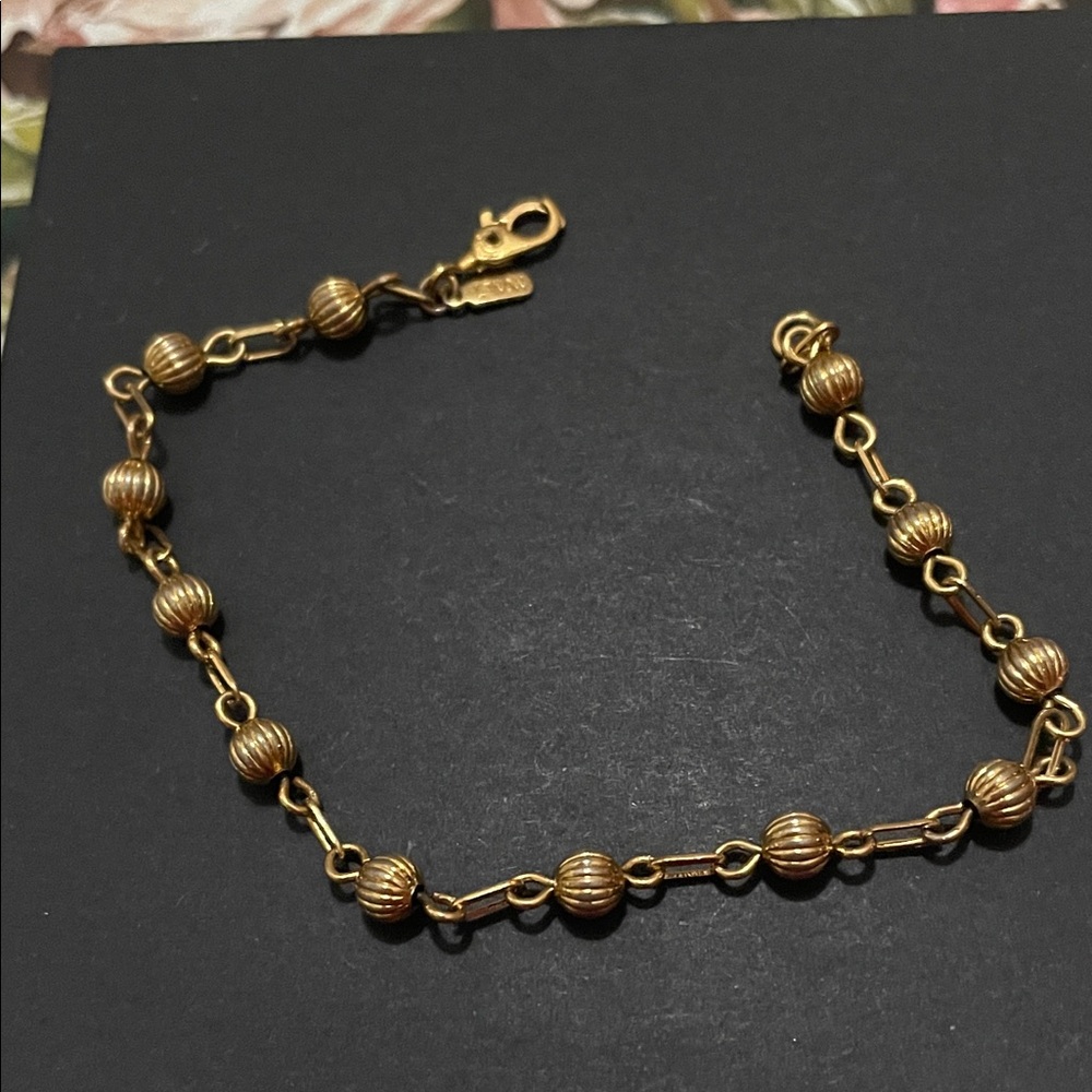 Elegant Gold Beaded Monet Bracelet
